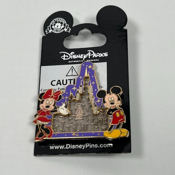 Disney Parks Mickey Minnie Castle Disneyland Trading Pin Collectible Original Gi - Picture 1 of 8
